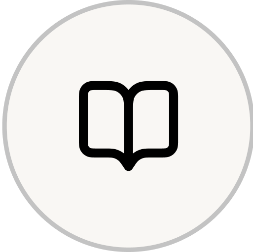 A book icon in a simple and minimalistic style